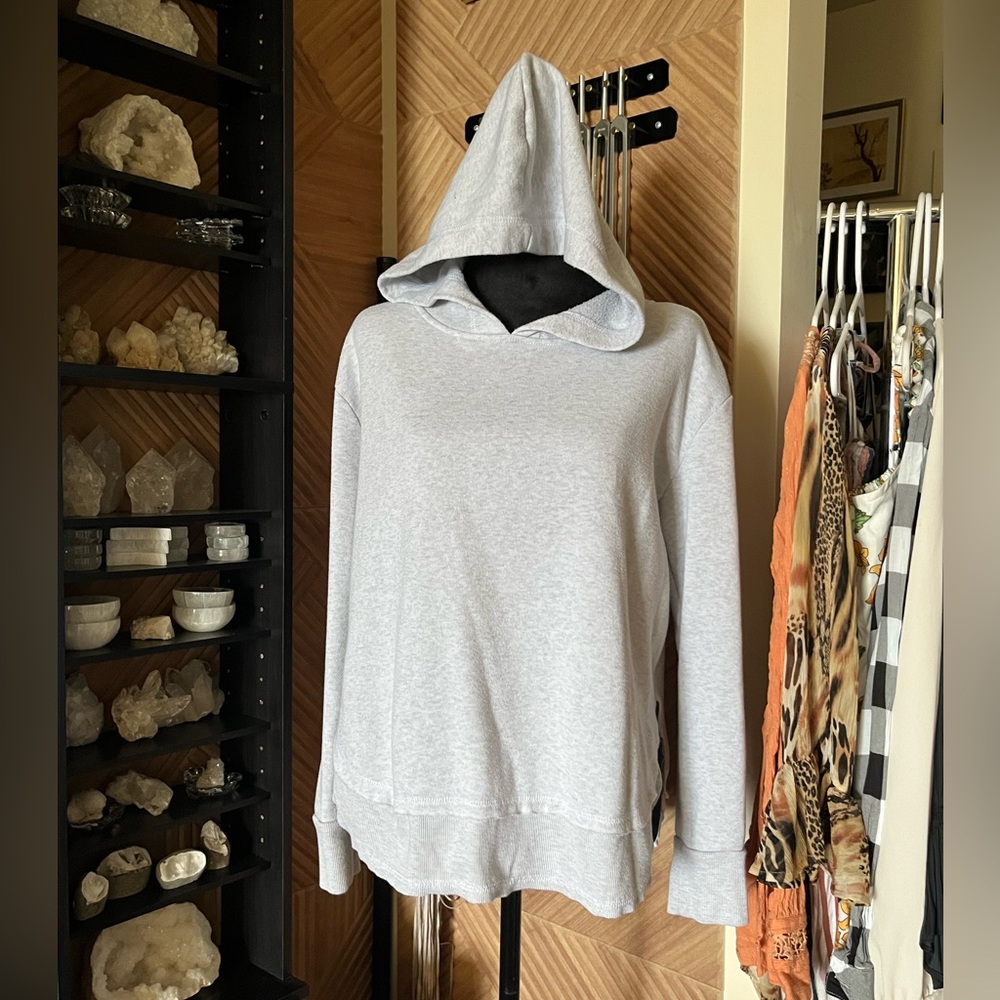 Cozy comfy light grey light weight hoodie perfect for cool summer nights to fall